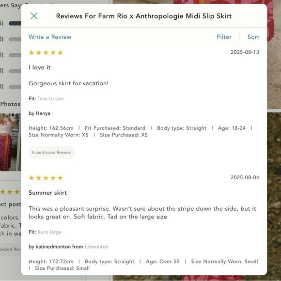 NWT FARM Rio slip skirt - Picture 4 of 7